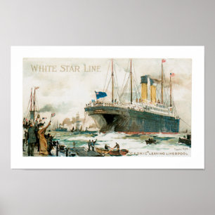 Poster White Star Line Cédric quitte Liverpool