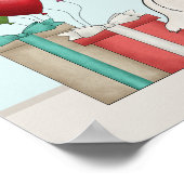 Poster White Swiss German Shepherd Chien Accueil d'annive (Coin)