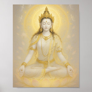 Poster White Tara - déesse radieuse de la compassion