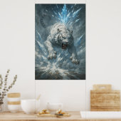 Poster White Tiger – Frost King Ice Burst Descent – ManJi (Cuisine)