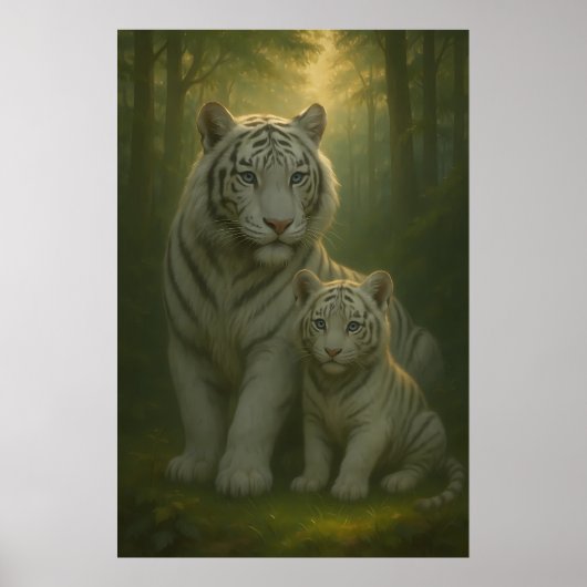 Poster White Tiger – Guardian of Light – ManJiangHong Art (Devant)