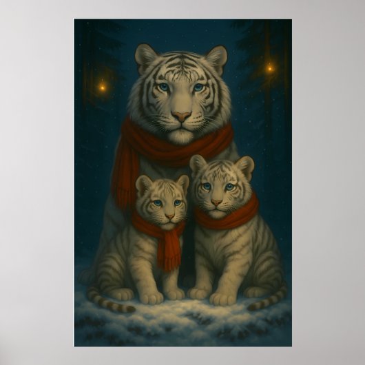 Poster White Tiger – Guardian of Light – ManJiangHong Art (Devant)