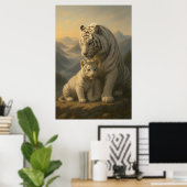 Poster White Tiger – Guardian of Light – ManJiangHong Art (Bureau à domicile)