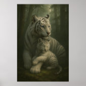 Poster White Tiger – Guardian of Light – ManJiangHong Art (Devant)