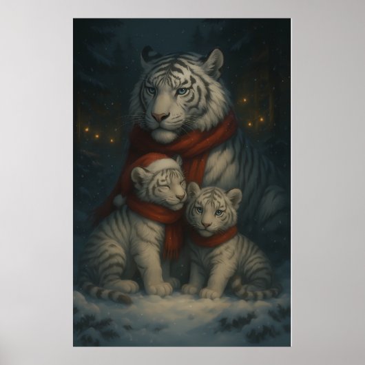 Poster White Tiger – Guardian of Light – ManJiangHong Art (Devant)