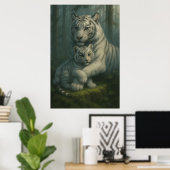 Poster White Tiger – Guardian of Light – ManJiangHong Art (Bureau à domicile)