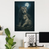 Poster White Tiger – Guardian of Light – ManJiangHong Art (Bureau à domicile)