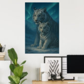 Poster White Tiger – Guardian of Light – ManJiangHong Art (Bureau à domicile)
