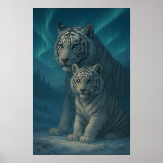 Poster White Tiger – Guardian of Light – ManJiangHong Art (Devant)