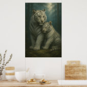 Poster White Tiger – Guardian of Light – ManJiangHong Art (Cuisine)