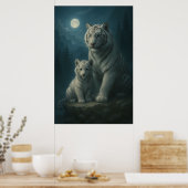 Poster White Tiger – Guardian of Light – ManJiangHong Art (Cuisine)