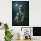 Poster White Tiger – Guardian of Light – ManJiangHong Art (Bureau à domicile)