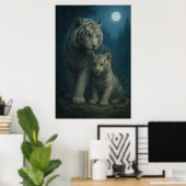 Poster White Tiger – Guardian of Light – ManJiangHong Art (Bureau à domicile)