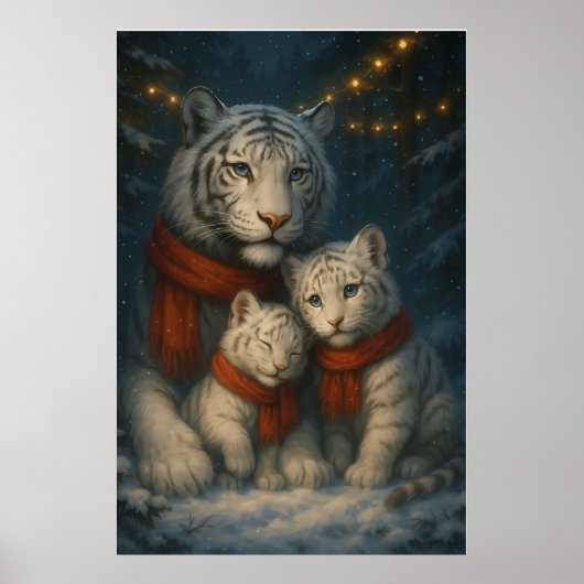 Poster White Tiger – Guardian of Light – ManJiangHong Art (Devant)