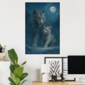 Poster White Tiger – Guardian of Light – ManJiangHong Art (Bureau à domicile)