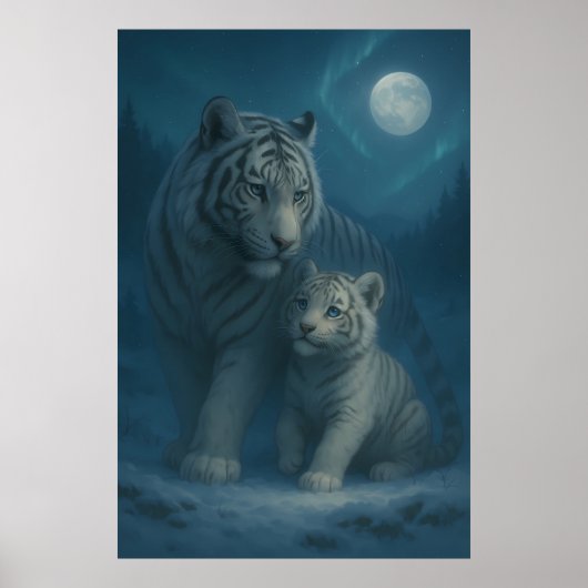 Poster White Tiger – Guardian of Light – ManJiangHong Art (Devant)