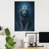 Poster White Tiger – Mystical Fantasy Portrait – ManJiang (Bureau à domicile)