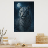 Poster White Tiger – Mystical Fantasy Portrait – ManJiang (Cuisine)