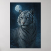 Poster White Tiger – Mystical Fantasy Portrait – ManJiang (Devant)