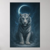 Poster White Tiger – Mystical Fantasy Portrait – ManJiang (Devant)
