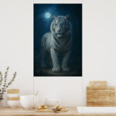 Poster White Tiger – Mystical Fantasy Portrait – ManJiang (Cuisine)