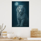 Poster White Tiger – Mystical Fantasy Portrait – ManJiang (Cuisine)
