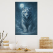 Poster White Tiger – Mystical Fantasy Portrait – ManJiang (Cuisine)