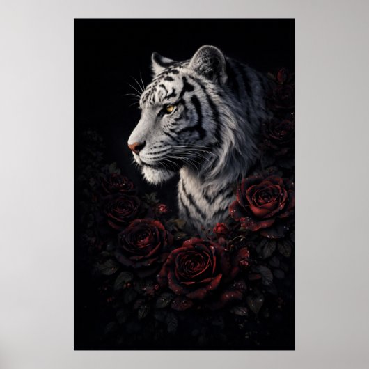 Poster White Tiger Portrait – Calm Power and Silent Gaze (Devant)