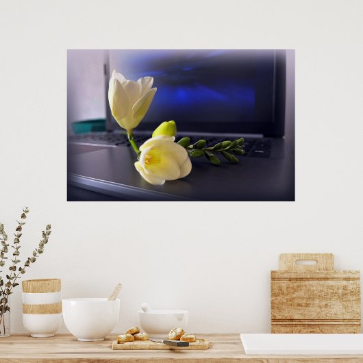 Poster White yellow freesia (Cuisine)