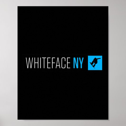 Poster Whiteface Mountain Ny Snowboard Type (Devant)