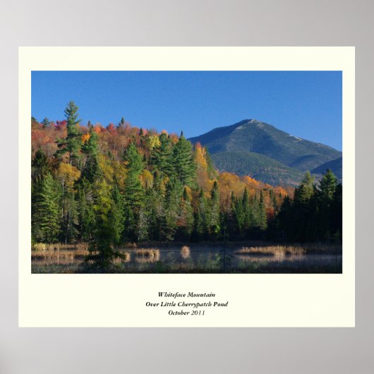 Poster Whiteface Mountain sur Little Cherrypatch Pond (Devant)