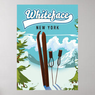 Poster Whiteface New York À Ski