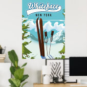 Poster Whiteface New York À Ski (Bureau à domicile)