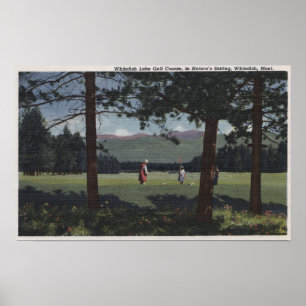 Poster Whitefish, Montana - Parcours de golf Whitefish La