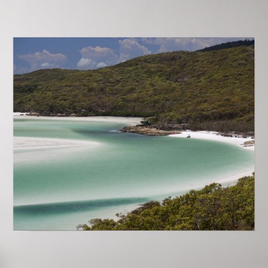 Poster Whitehaven Beach, Hill Inlet, Tounge Point, (Devant)