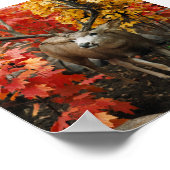 Poster Whitetail En Automne (Coin)