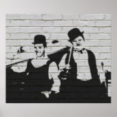 Poster Whitewall Graffiti Laurel Hardy (Devant)
