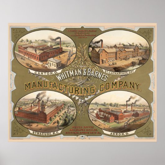 Poster Whitman & Barnes Manufacturing Company. (Devant)