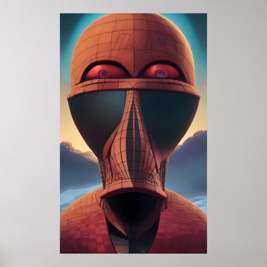 Poster Whoa Ken Gage Psychédélique Sci-Fi (Devant)