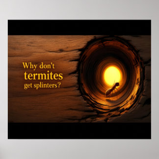 Poster Why Don’t Termites Get Splinters? Funny
