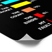 Poster Why I Lose At Badminton Funny Reason Play Shuttle  (Coin)