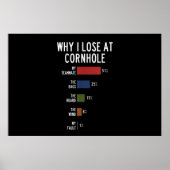 Poster Why I Lose At Cornhole (Devant)