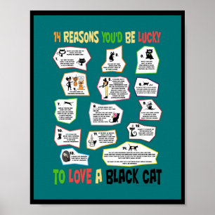 Poster Why it's Lucky to Love a Black Cat