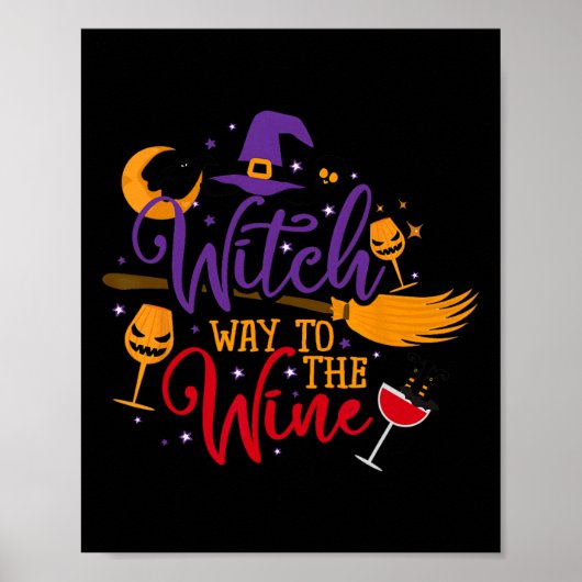 Poster Wicca, Halloween Boire pour Wicca (Devant)