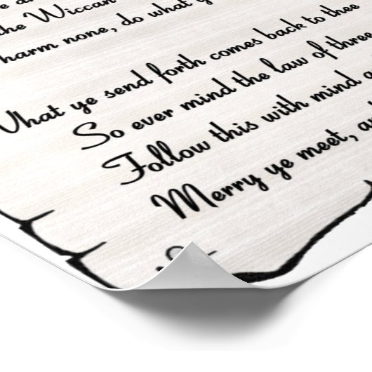 Poster Wiccan Rede (Coin)