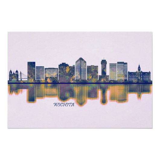 Poster Wichita Skyline (Devant)