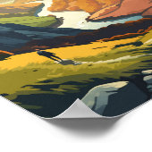 Poster Wicklow Mountains National Park Irlande Travel Art (Coin)