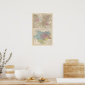 Poster Wien, Prag, BudaPest Map (Cuisine)