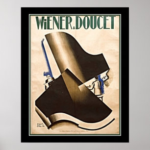 Poster Wiener & Doucet Art Deco Dualing Pianos