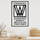 Poster Wiener Werkstaette monochrome d'Amérique (Cuisine)